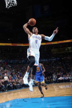 Russell Westbrook led all scorers last night with 34 points.
