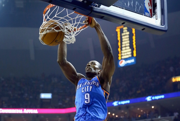 Serge Ibaka finished with a 12-point, 14-rebound double-double last night.