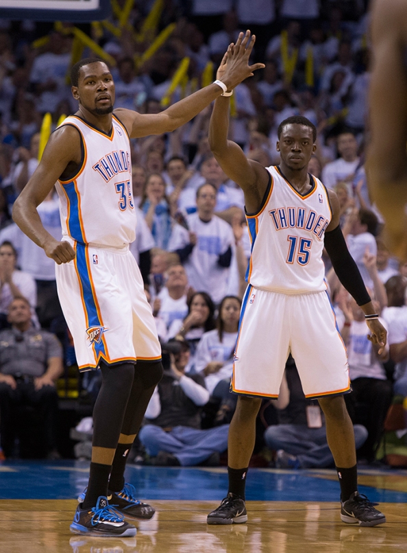 Kevin Durant being used as a decoy for Reggie Jackson didn't help anything. Jackson managed 6 points to Durant's 26.